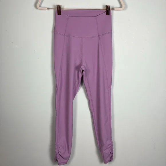 Wilo Lavender Rusched Ankle Leggings - Picture 4 of 8